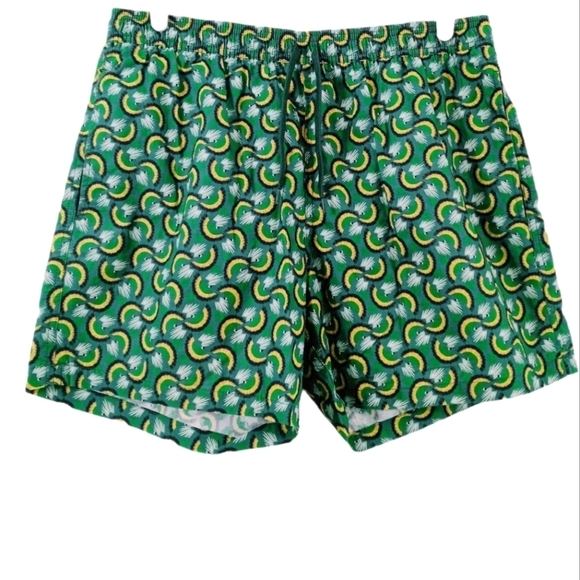 Monoprix homme‎ Printed Swim Trunk Shorts Pockets Drawstring - Picture 1 of 5